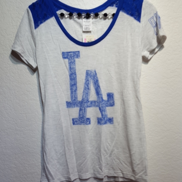 PINK Victoria's Secret Tops - Victoria's secret Dodgers tee small